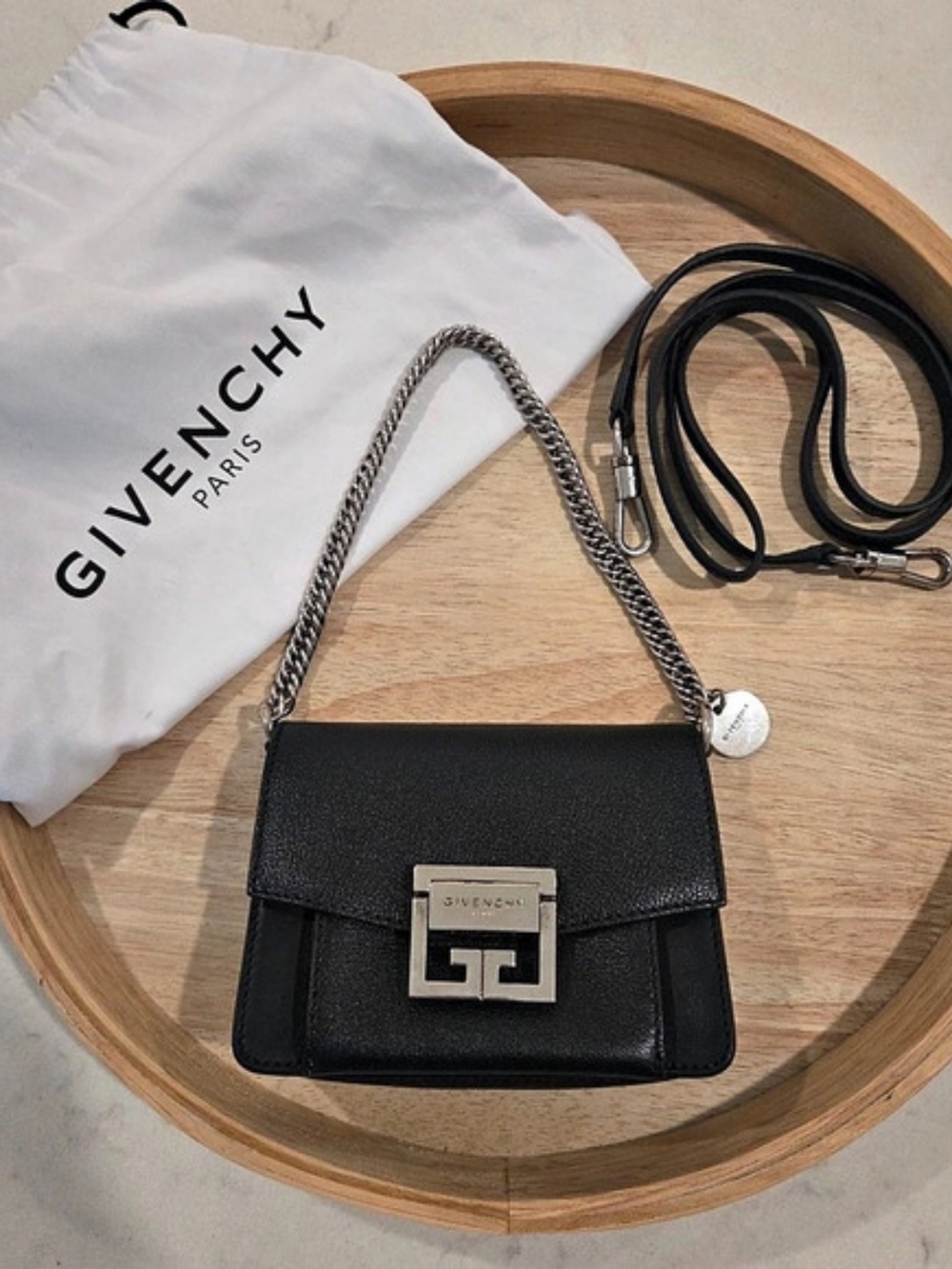 Givenchy GV3 Mini Bag Black Leather